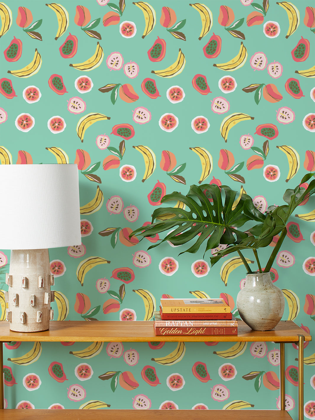 'mango Papaya' Wallpaper By Tea Collection - Carribean