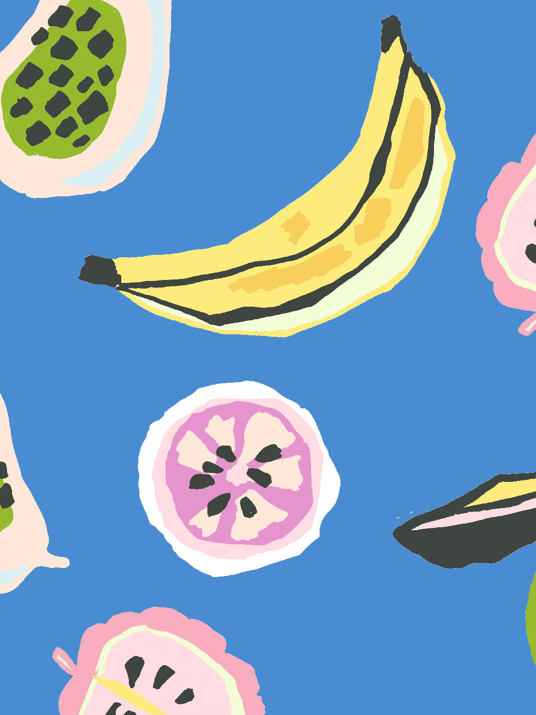 'mango Papaya' Wallpaper By Tea Collection - Cerulean