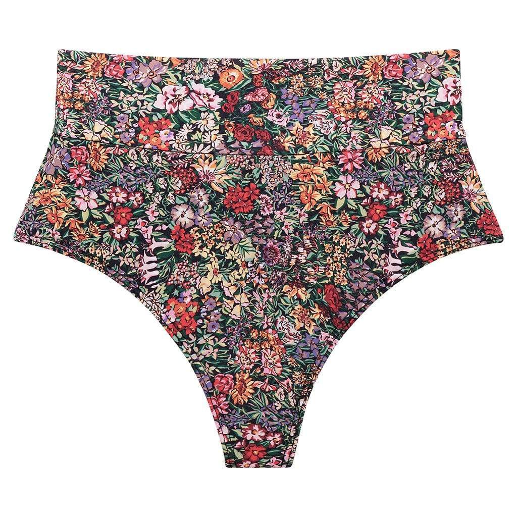 Mara Floral Added Coverage High Rise Bikini Bottom