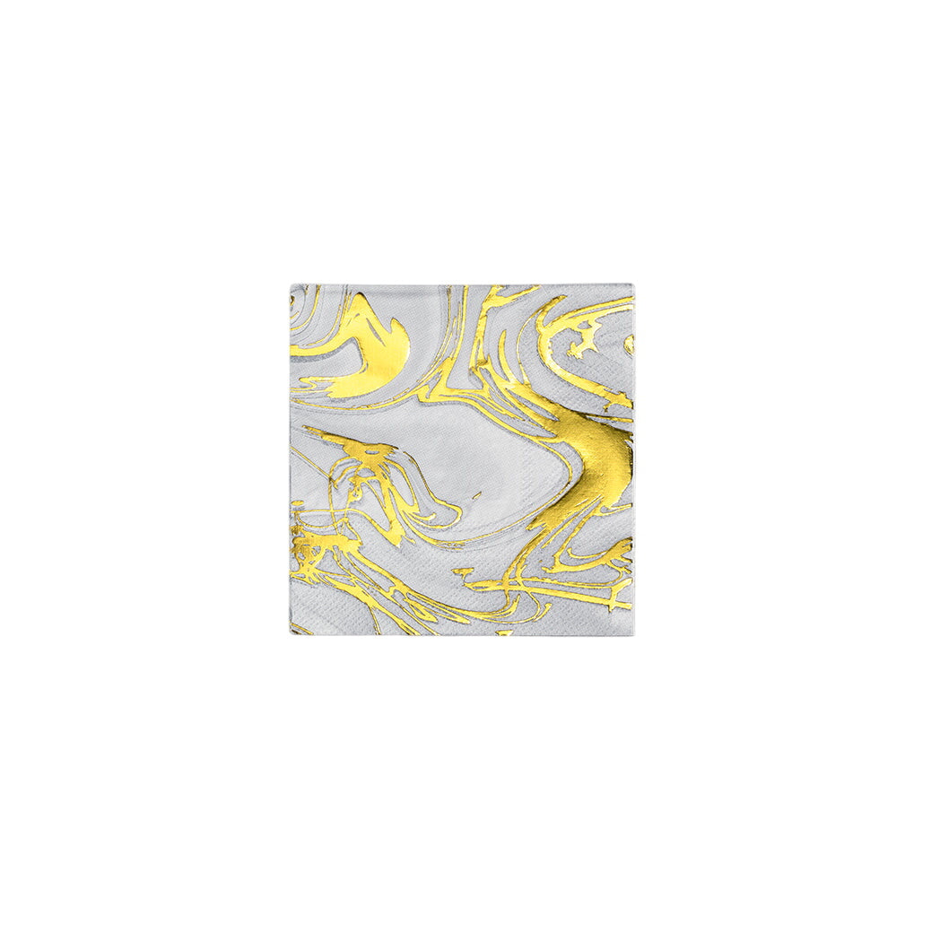 Carrara Marble Cocktail Napkins (25 Per Pack)