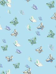 'mariposa' Wallpaper By Tea Collection - Baby Blue