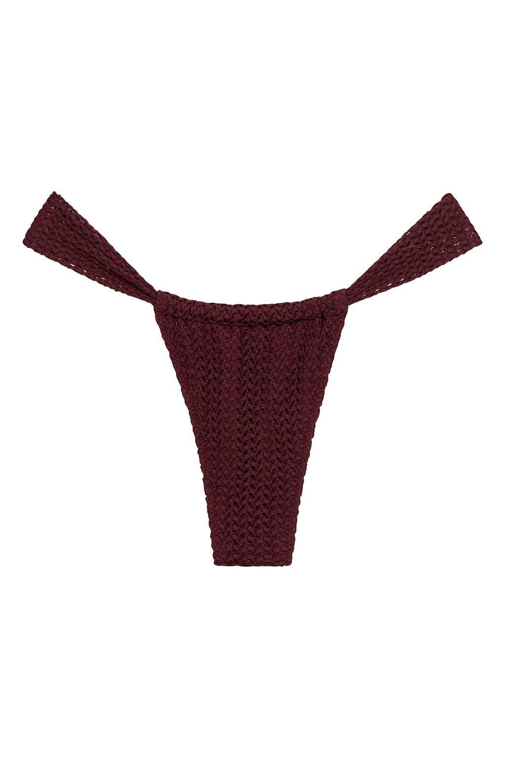 Maroon Crochet Sandra Bikini Bottom