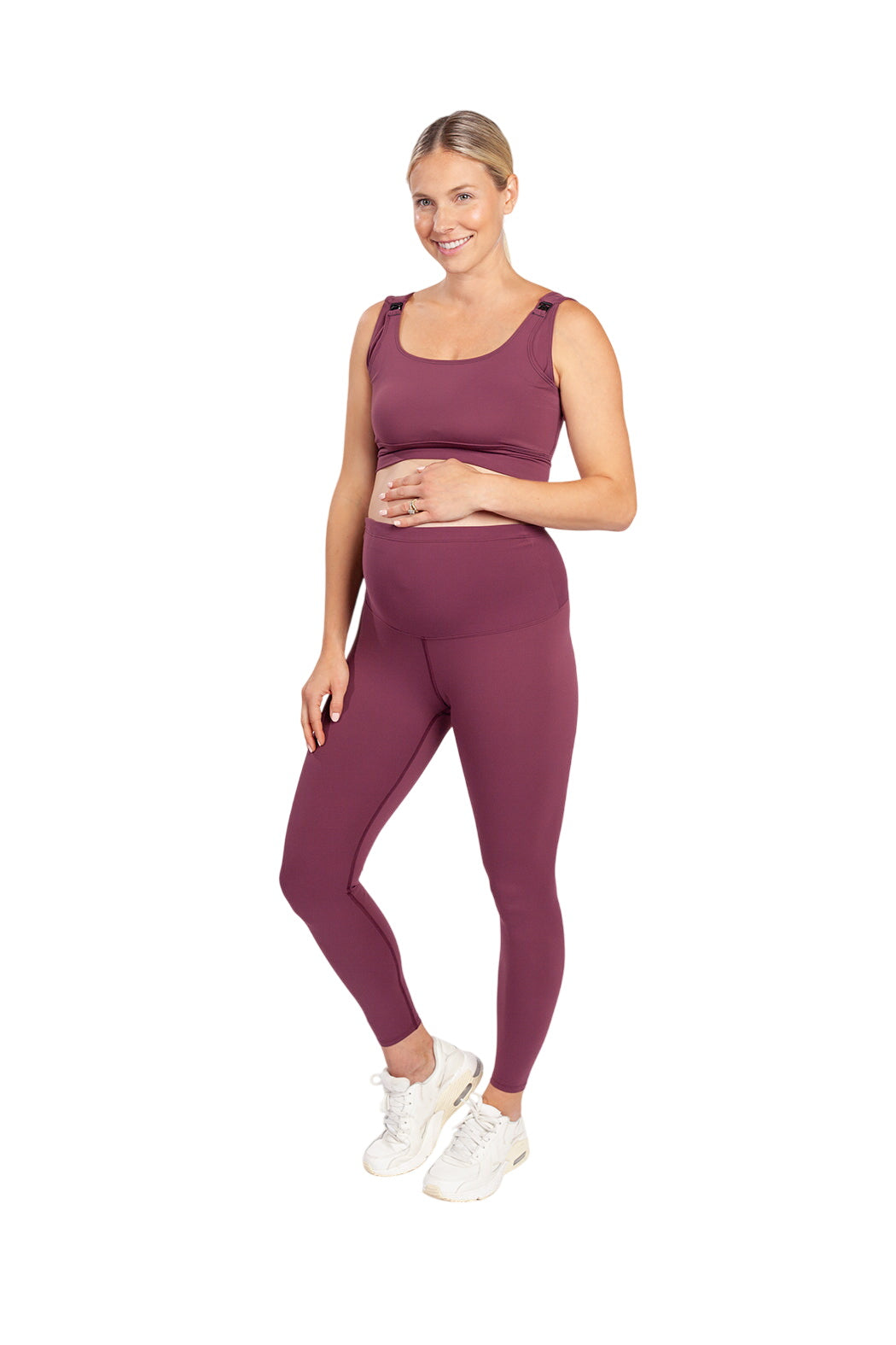 Maroon Maternity & Beyond Set