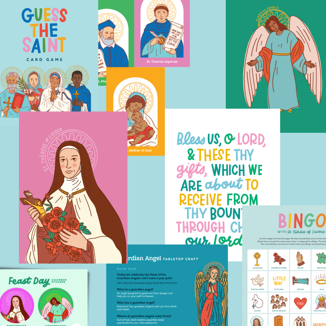 St. Thérèse Of Lisieux, Guardian Angels & Guess The Saint Game Crate