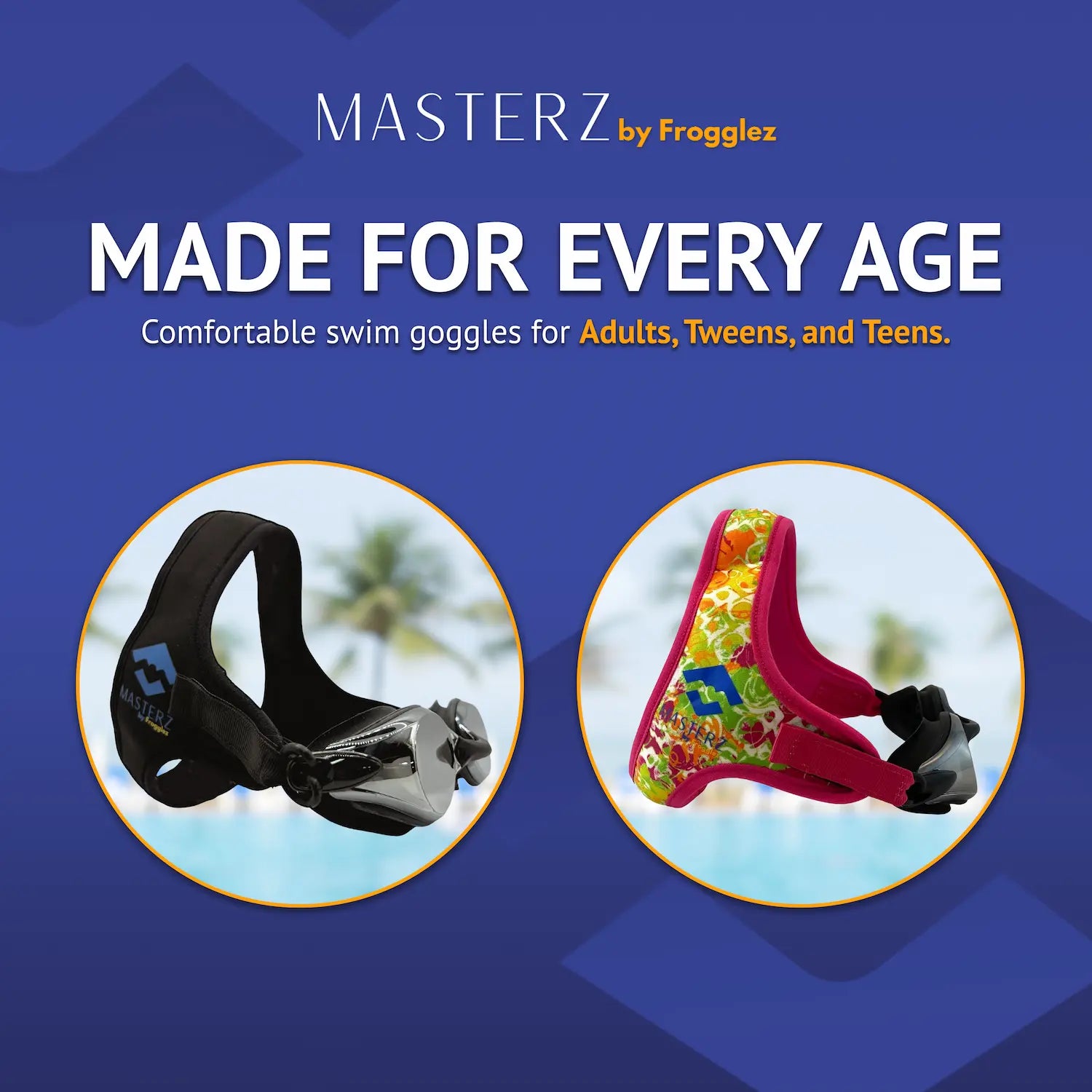 Black Masterz By Frogglez Adult/teen Swim Goggles