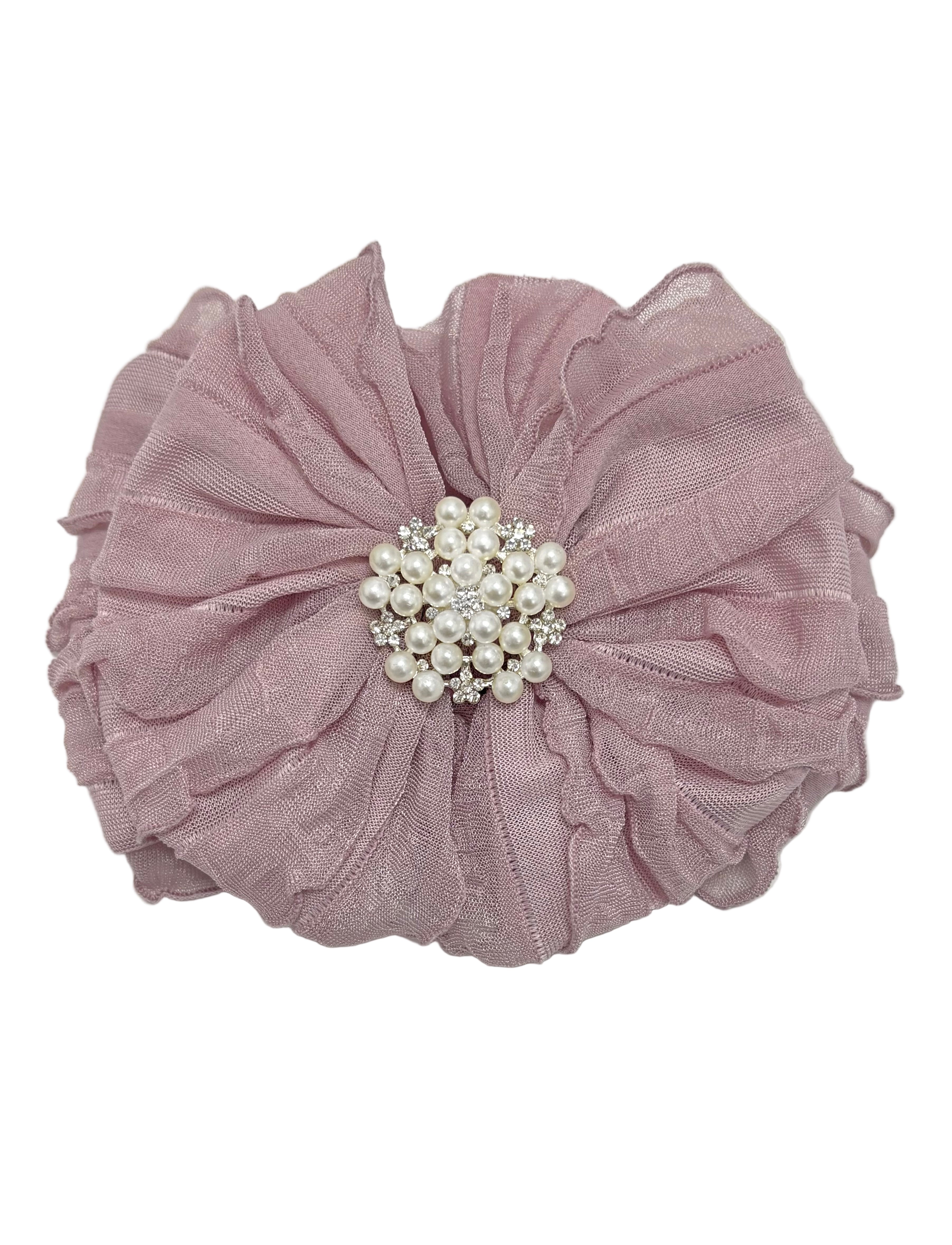 Pearl Embellished Signature Ruffled Baby Headband