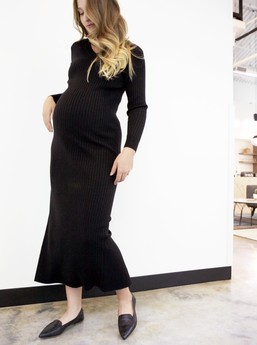 Full Body Maternity & Nursing Sweater Dress