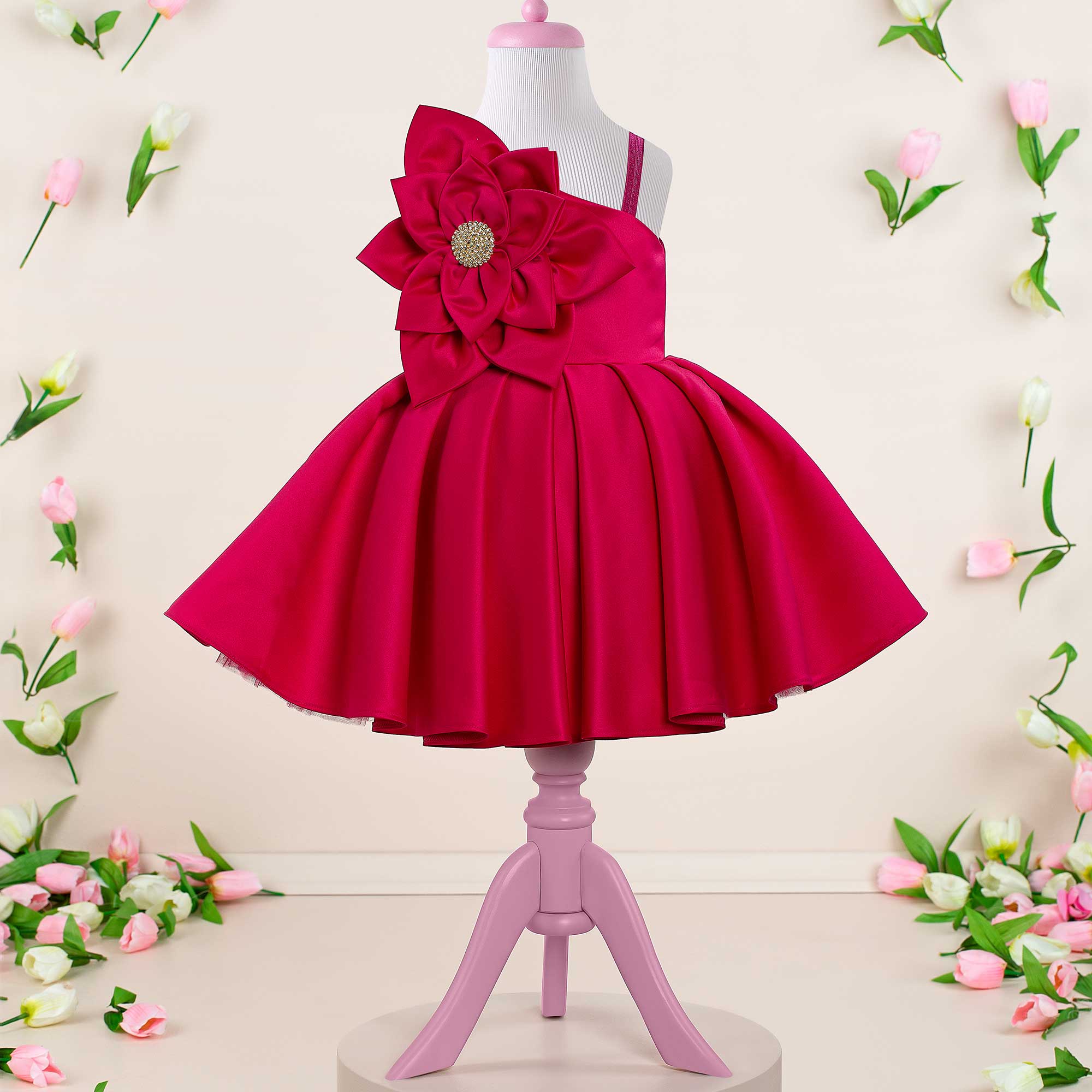 Maya Hot Pink Party Dress