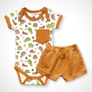 Frog Bodysuit And Shorts | Organic Pima Cotton