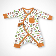 Frog Kimono Long Sleeve Romper | Organic Pima Cotton