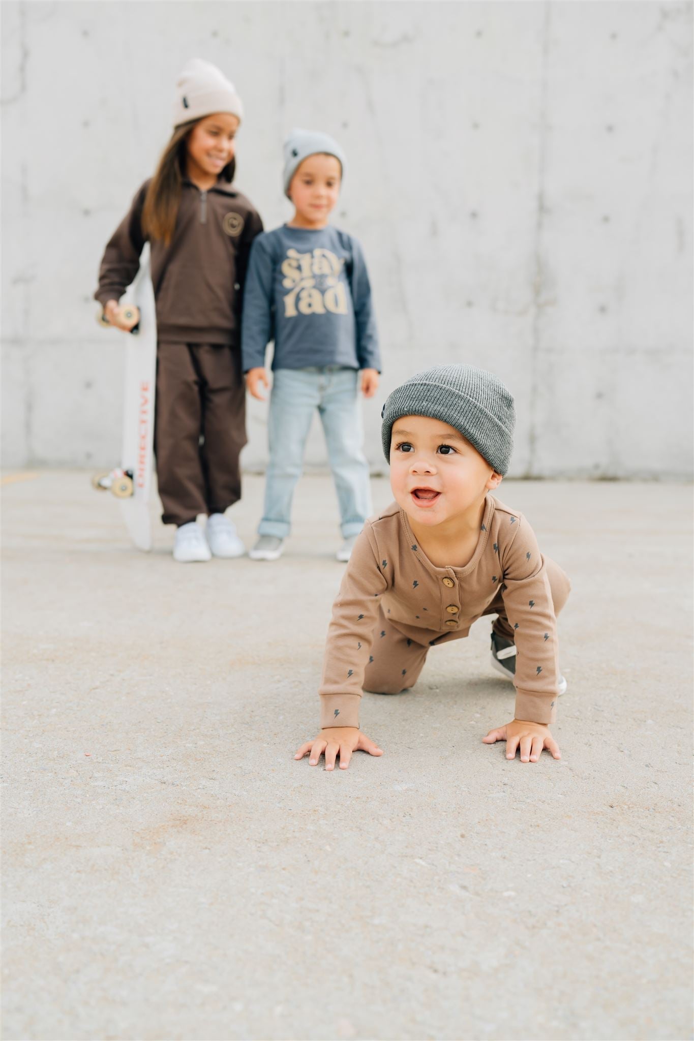 Lightening Bolt Long Sleeve Button Romper