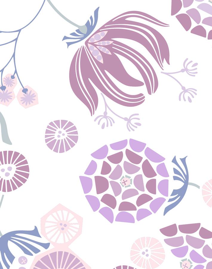 'mediterranean Floral' Wallpaper By Tea Collection - Lavender