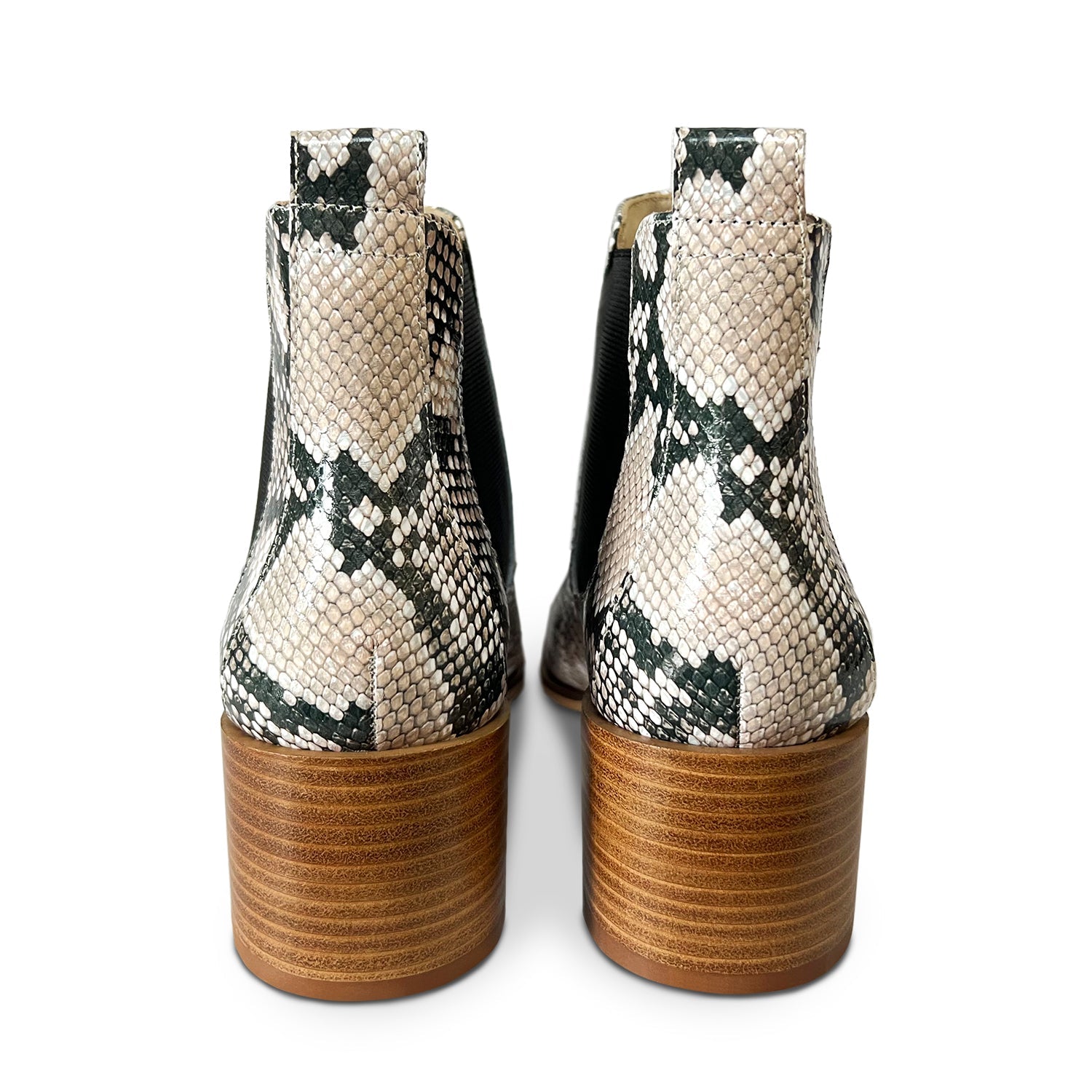 Melissa Chelsea Boot In Natural Snake Leather