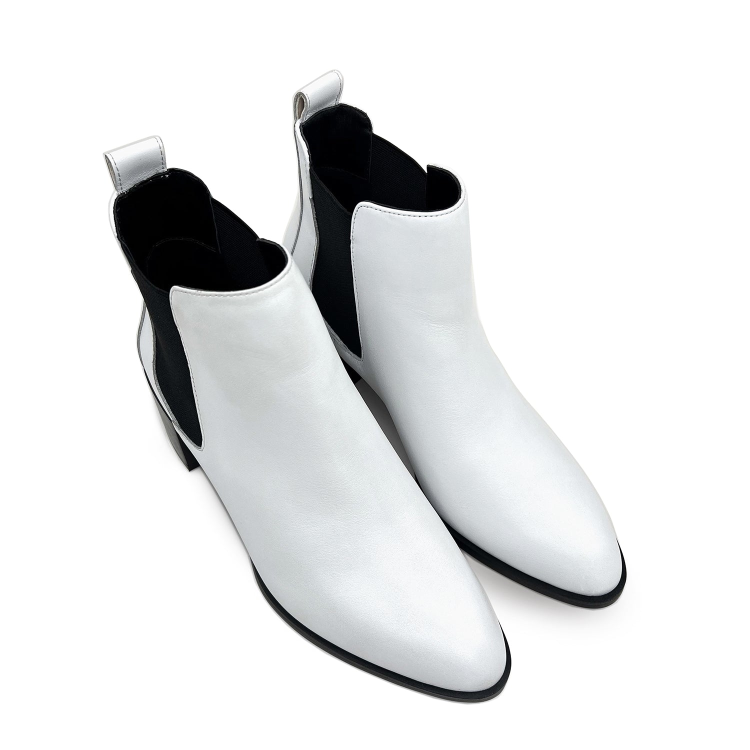 Melissa Chelsea Boot In White Leather