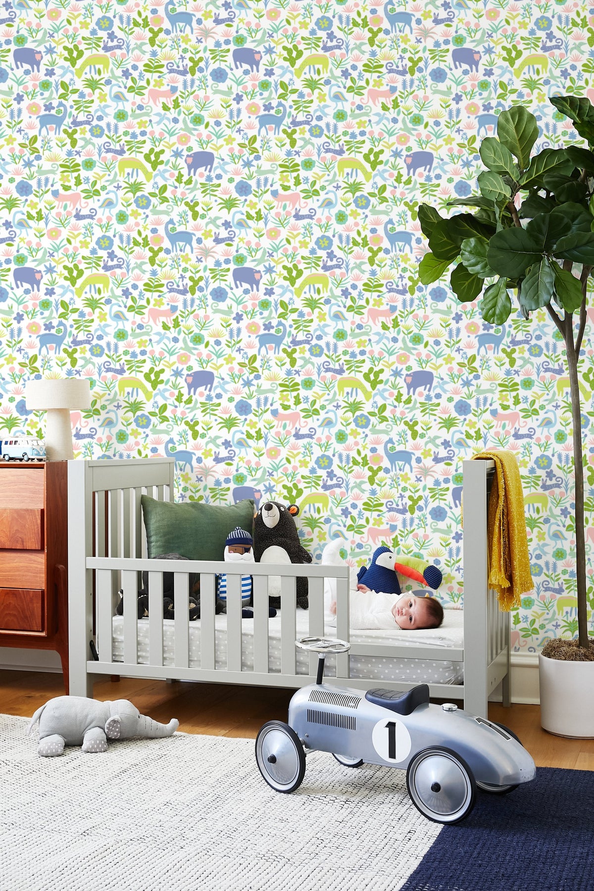 'menagerie' Wallpaper By Tea Collection - Blush