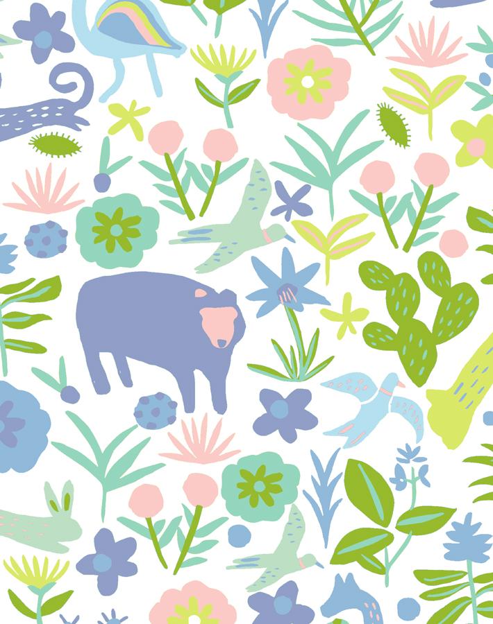 'menagerie' Wallpaper By Tea Collection - Blush