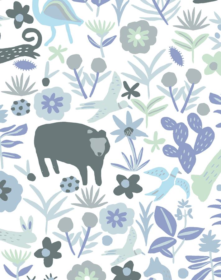 'menagerie' Wallpaper By Tea Collection - Gray