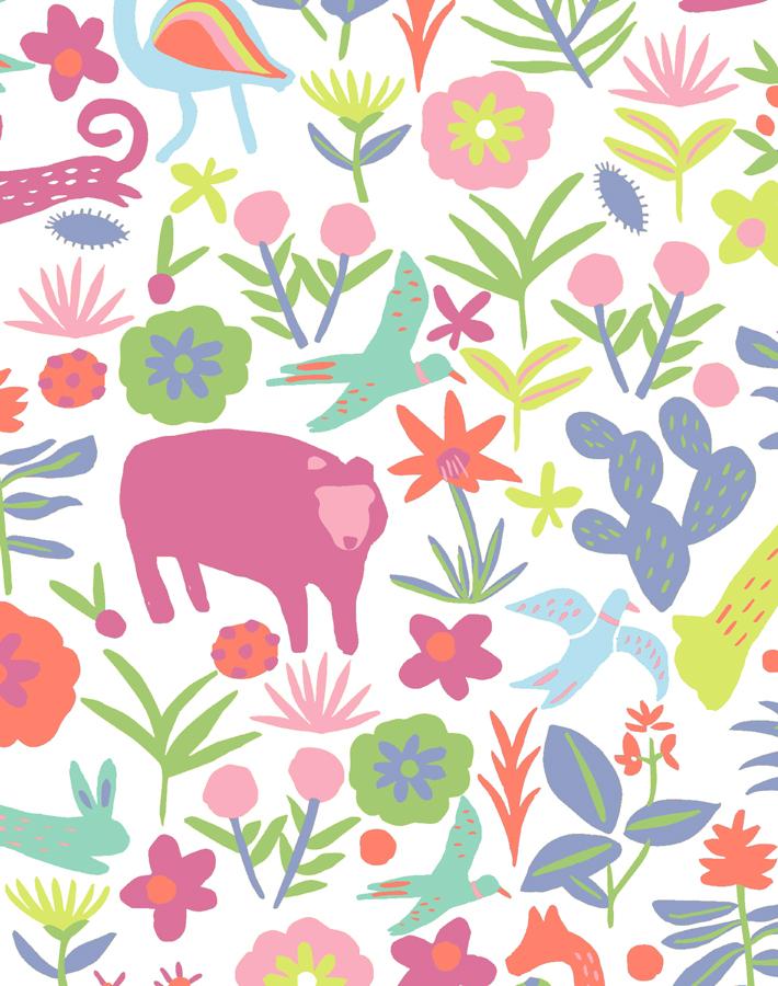 'menagerie' Wallpaper By Tea Collection - Pink