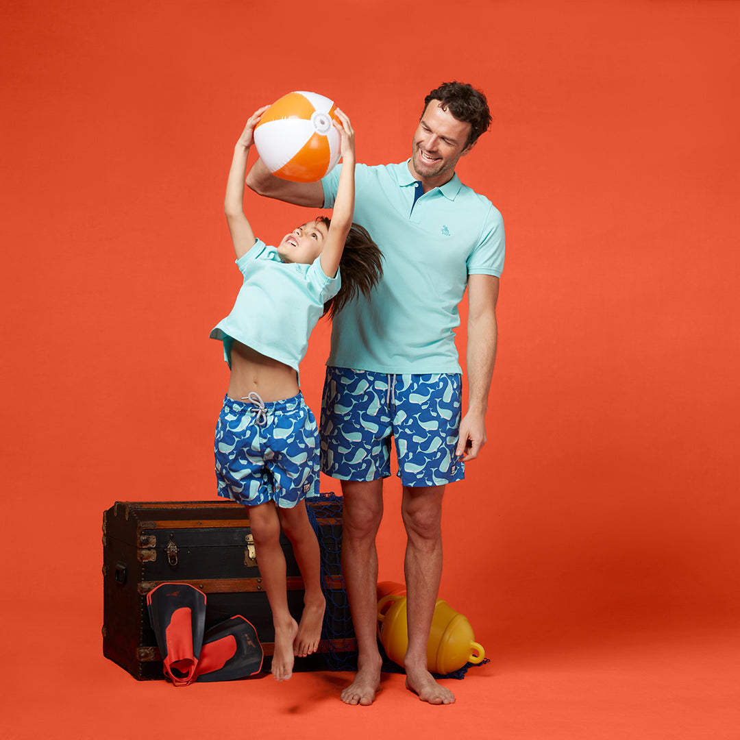 Navy & Aqua Whales