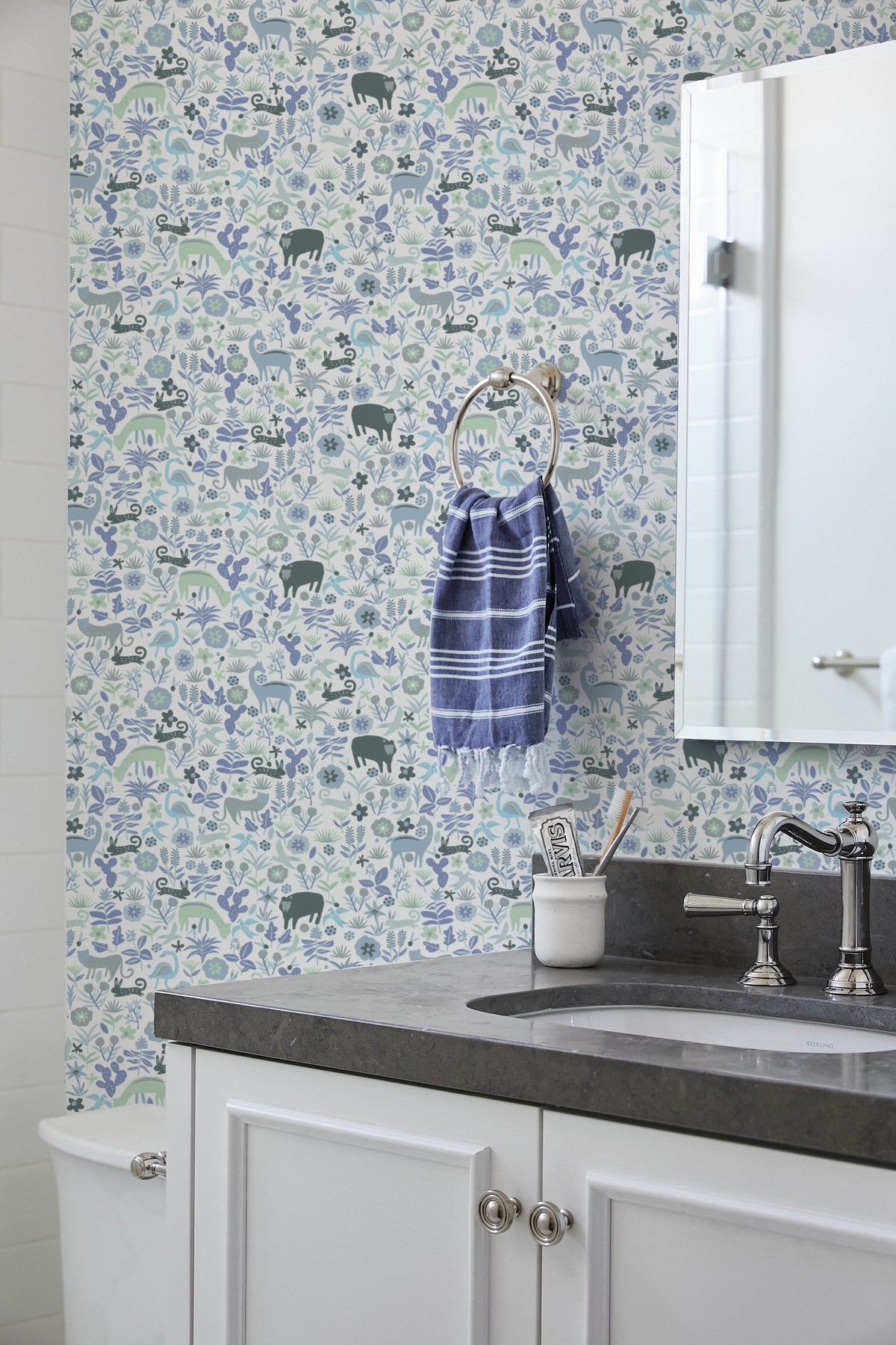 'menagerie' Wallpaper By Tea Collection - Gray