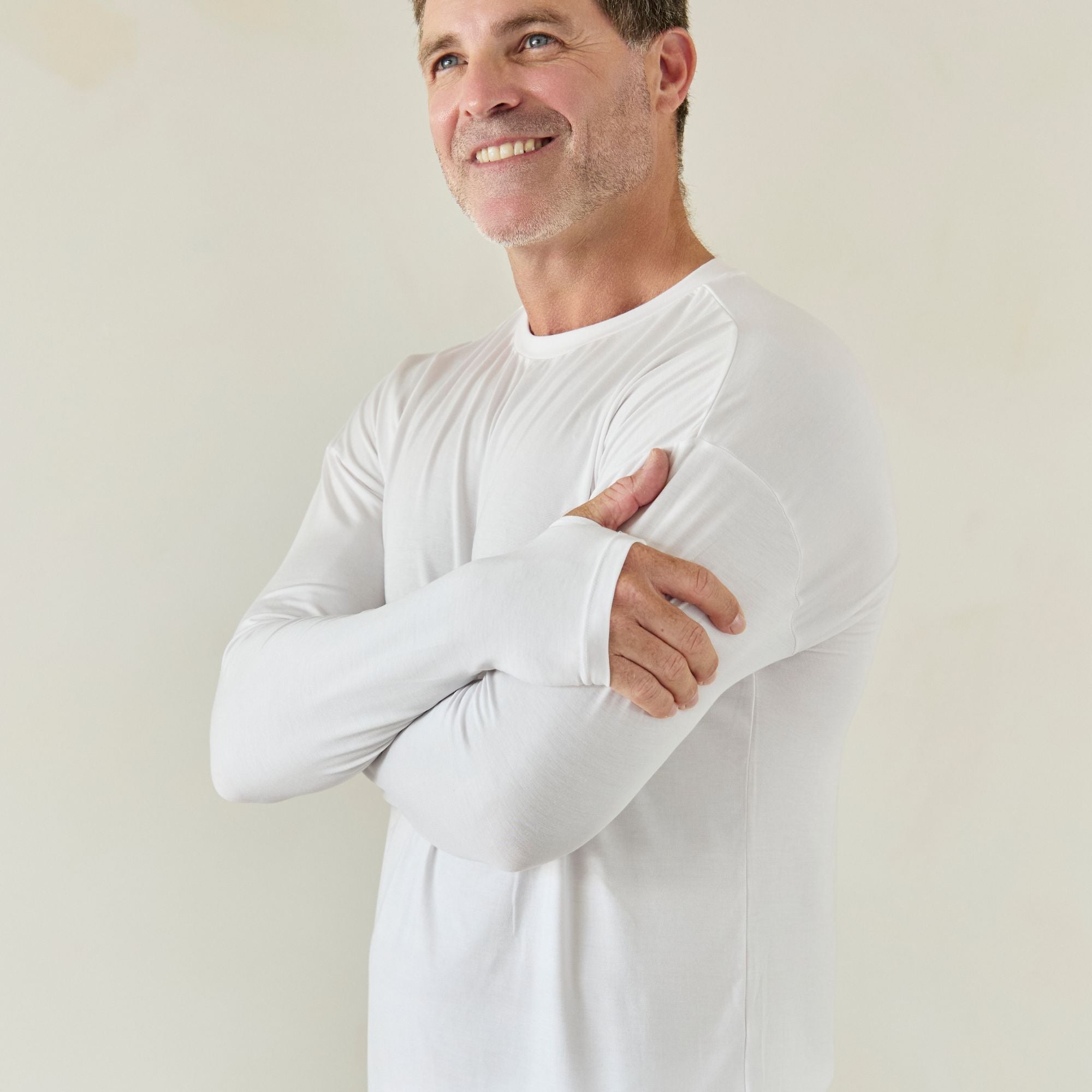 Mens Ultra Soft Tencel™ Micro Modal Long Sleeve Thumb-tee