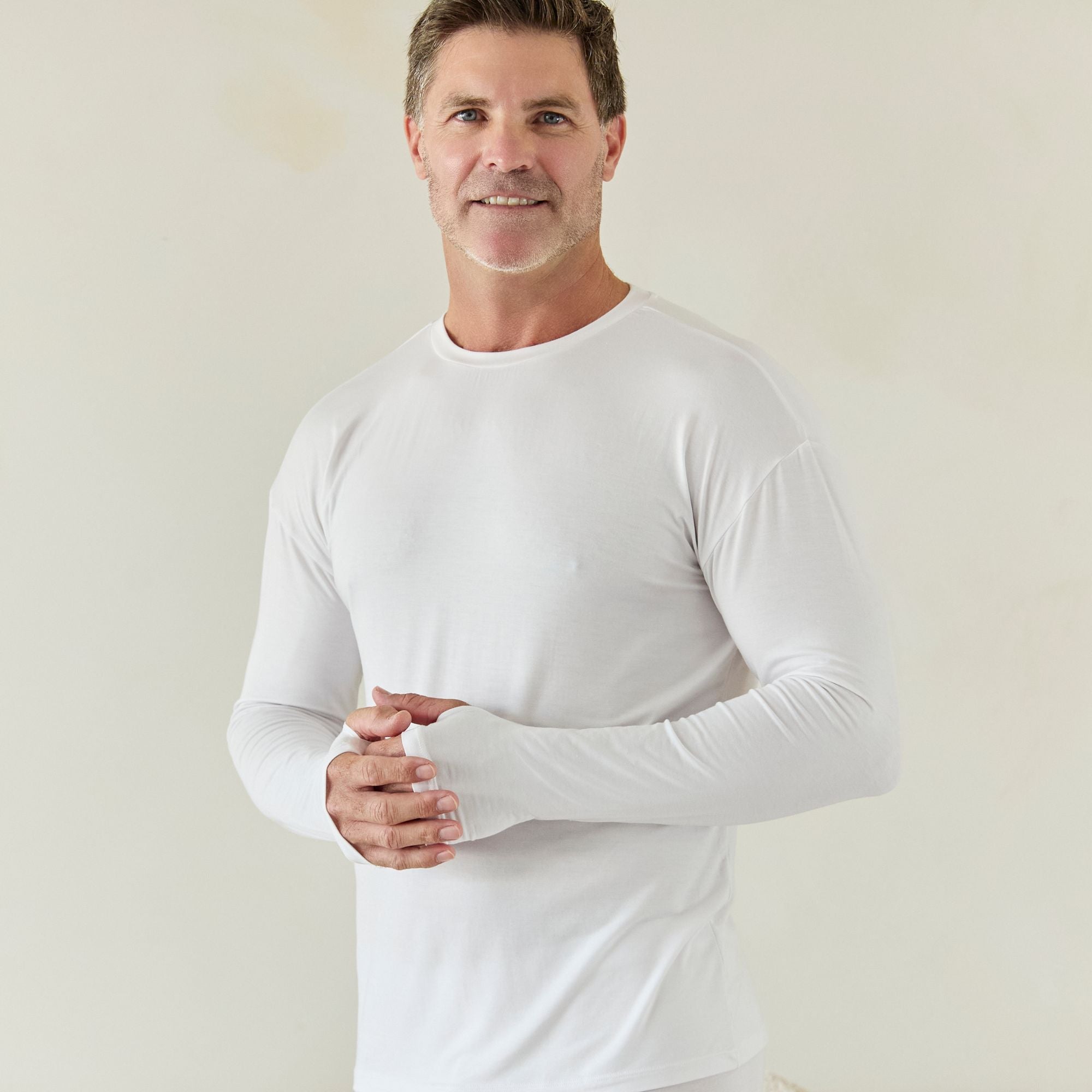 Mens Ultra Soft Tencel™ Micro Modal Long Sleeve Thumb-tee