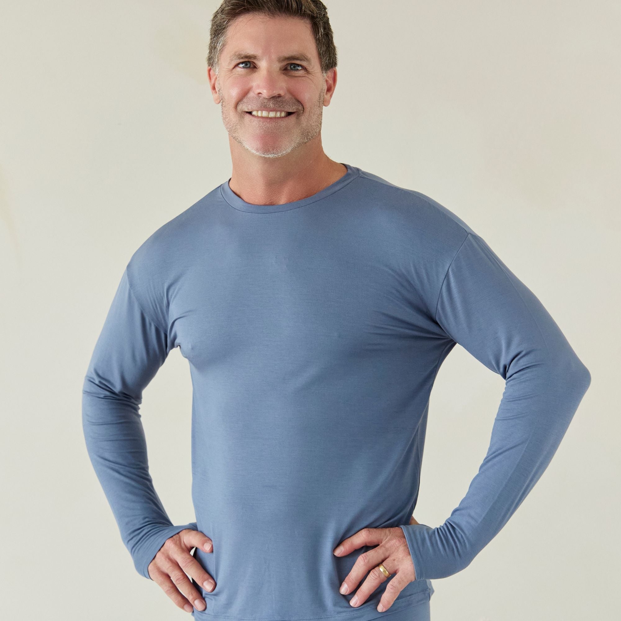 Mens Ultra Soft Tencel™ Micro Modal Long Sleeve Thumb-tee