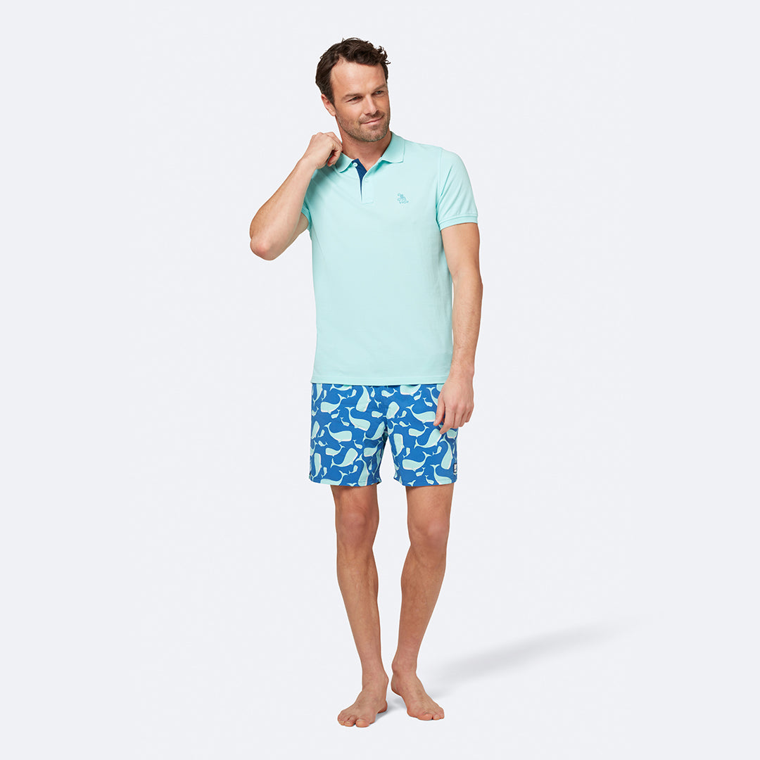 Navy & Aqua Whales