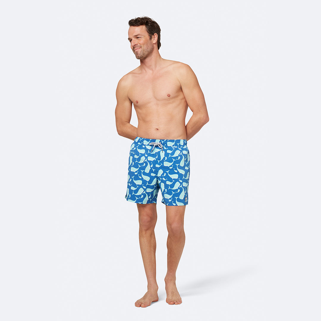 Navy & Aqua Whales