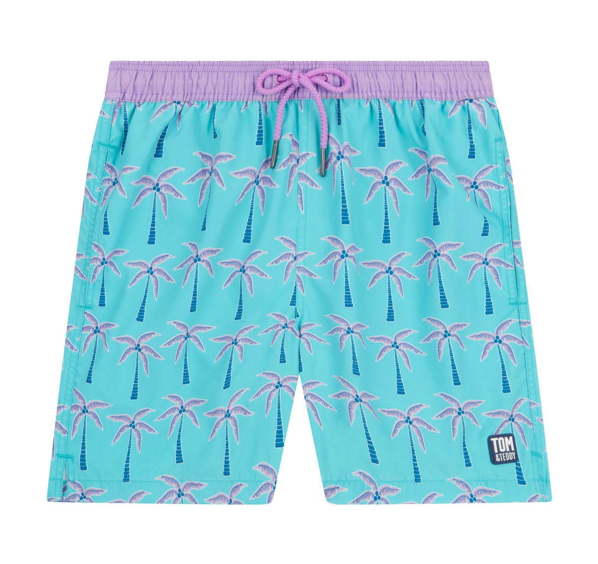 Aqua & Violet Palm