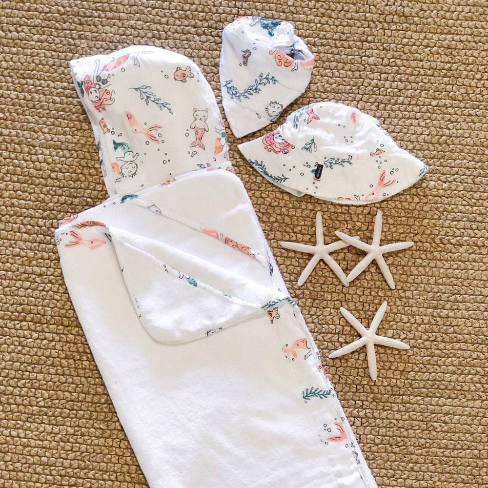 Mermaids Oh So Soft Muslin Sun Hat