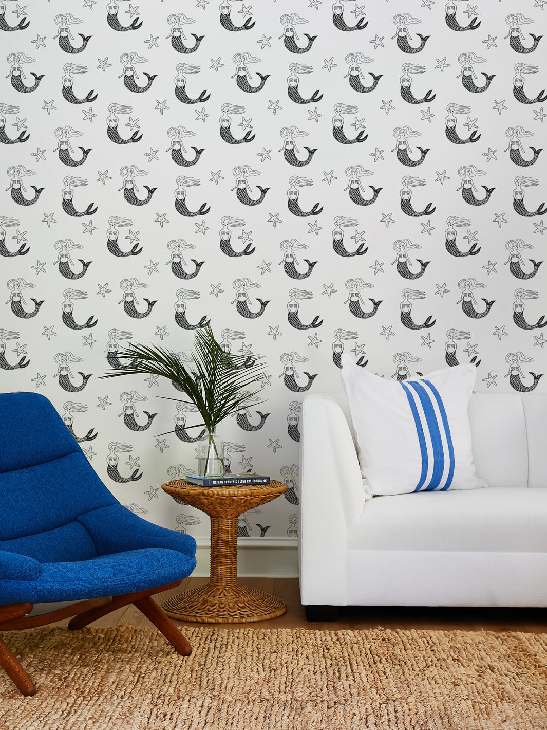 'mermaid' Wallpaper By Tea Collection - Black
