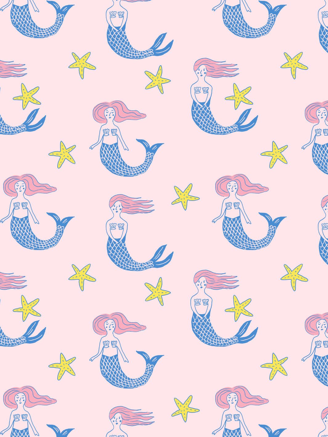 'mermaid' Wallpaper By Tea Collection - Piggy Bank