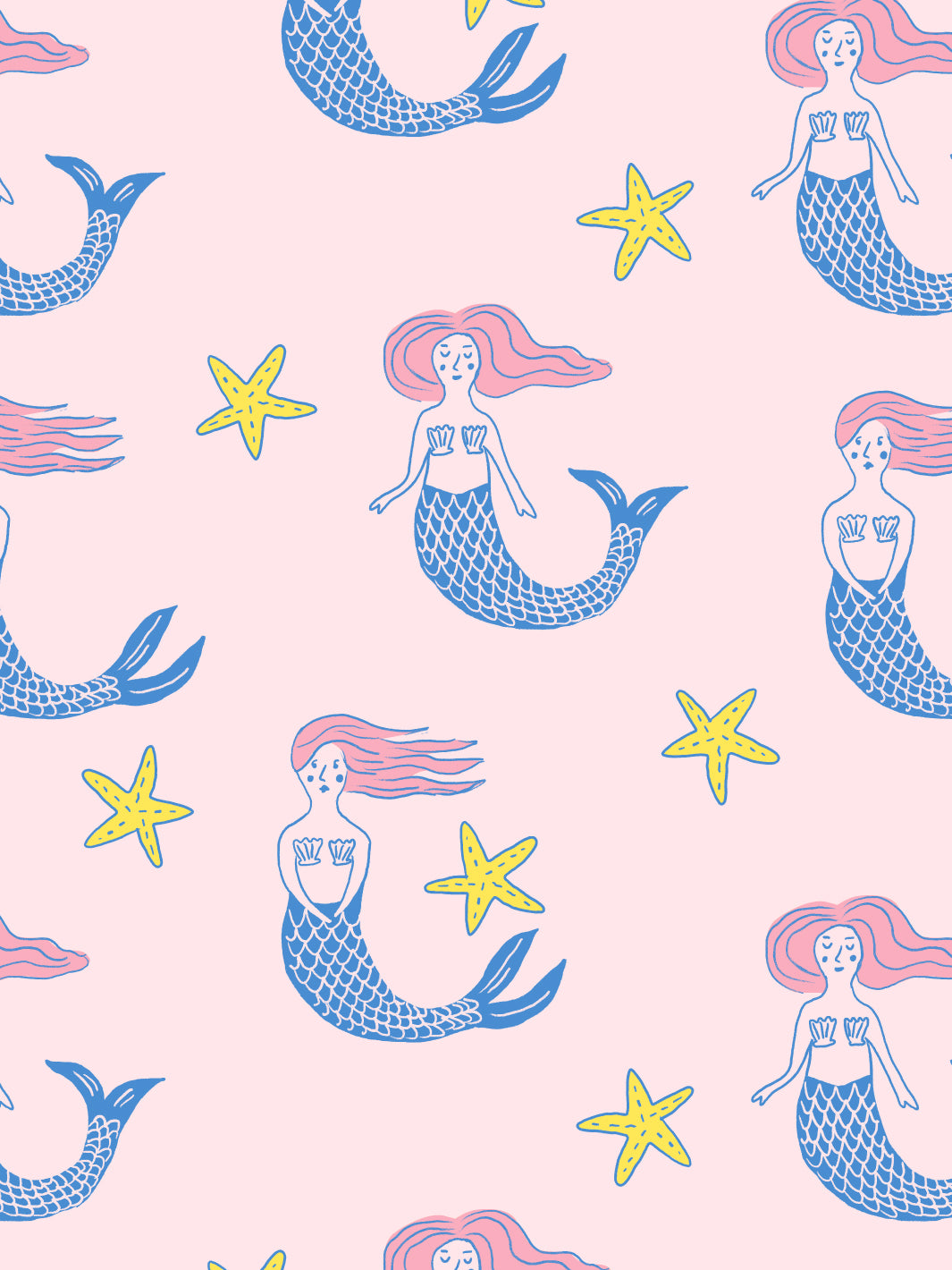 'mermaid' Wallpaper By Tea Collection - Piggy Bank