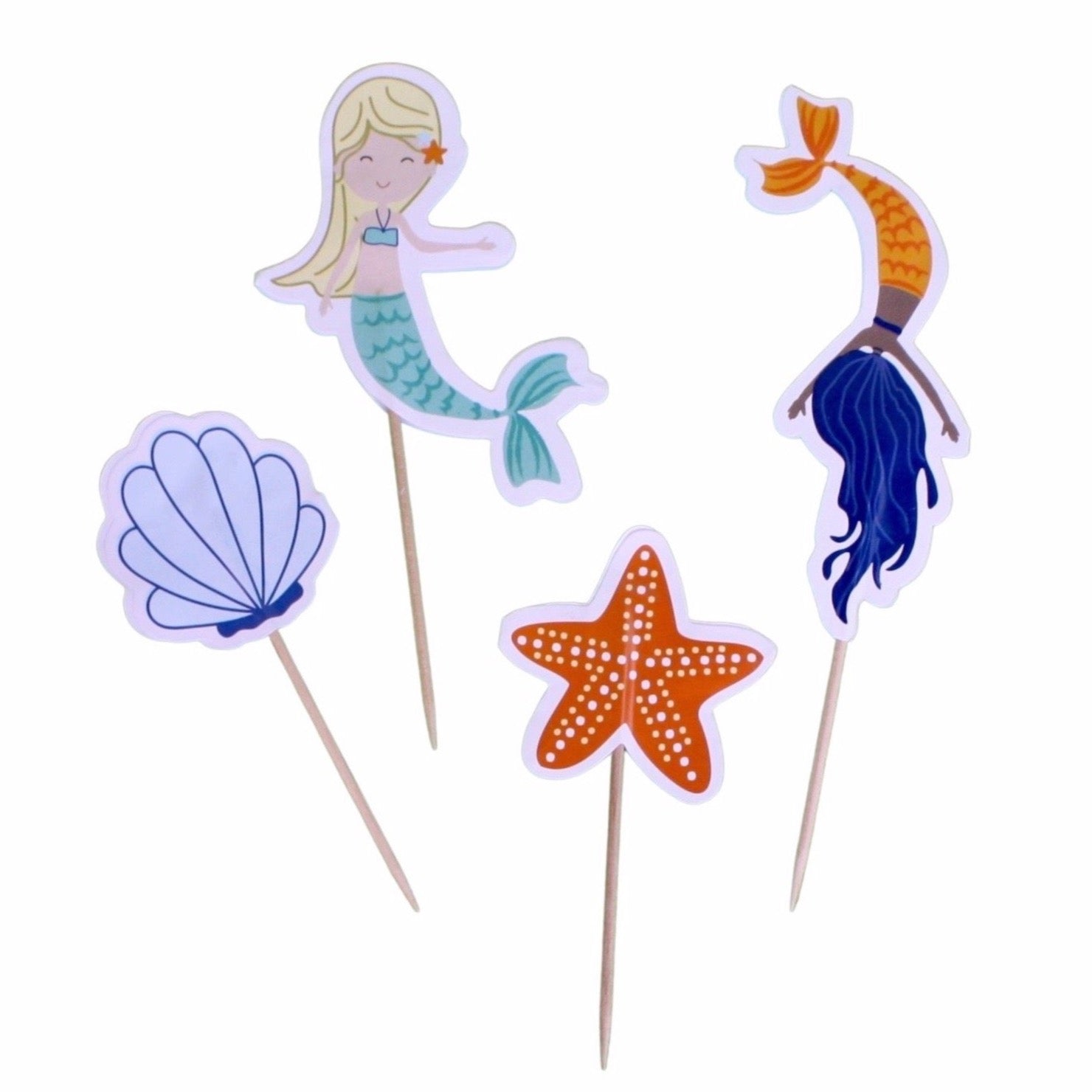 Merry Mermaids Toppers (set Of 12)