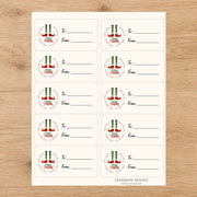 Merry Elf Steps Christmas Gift Tag Sticker Sheet