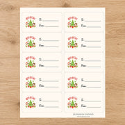 Merry Little Christmas Gift Tag Sticker Sheet
