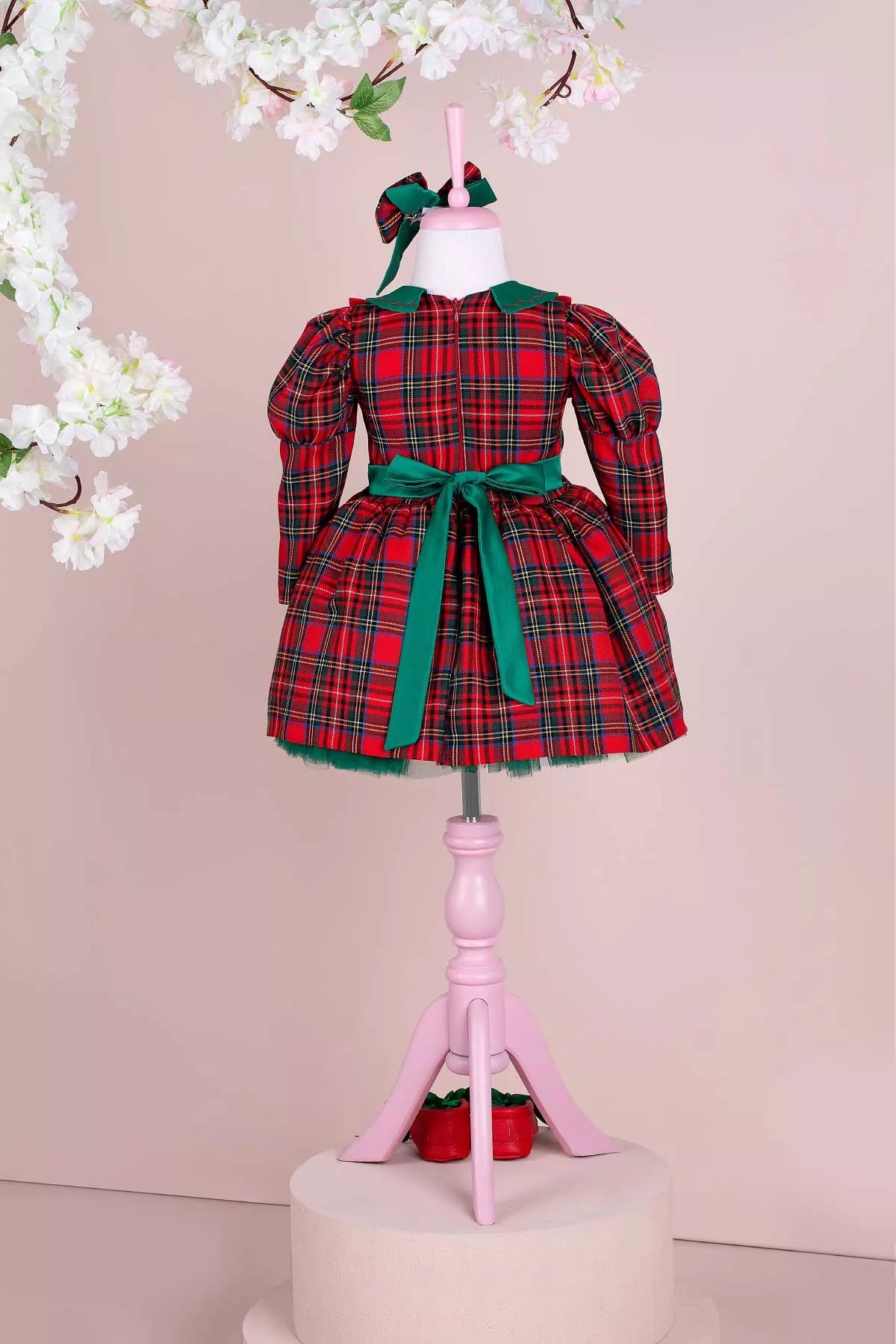 Merry Scottish Pattern Dress Set