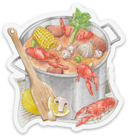 Crawfish Boil Die Cut Sticker