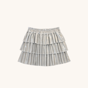 Ruffle Skirt In Silver Metallic