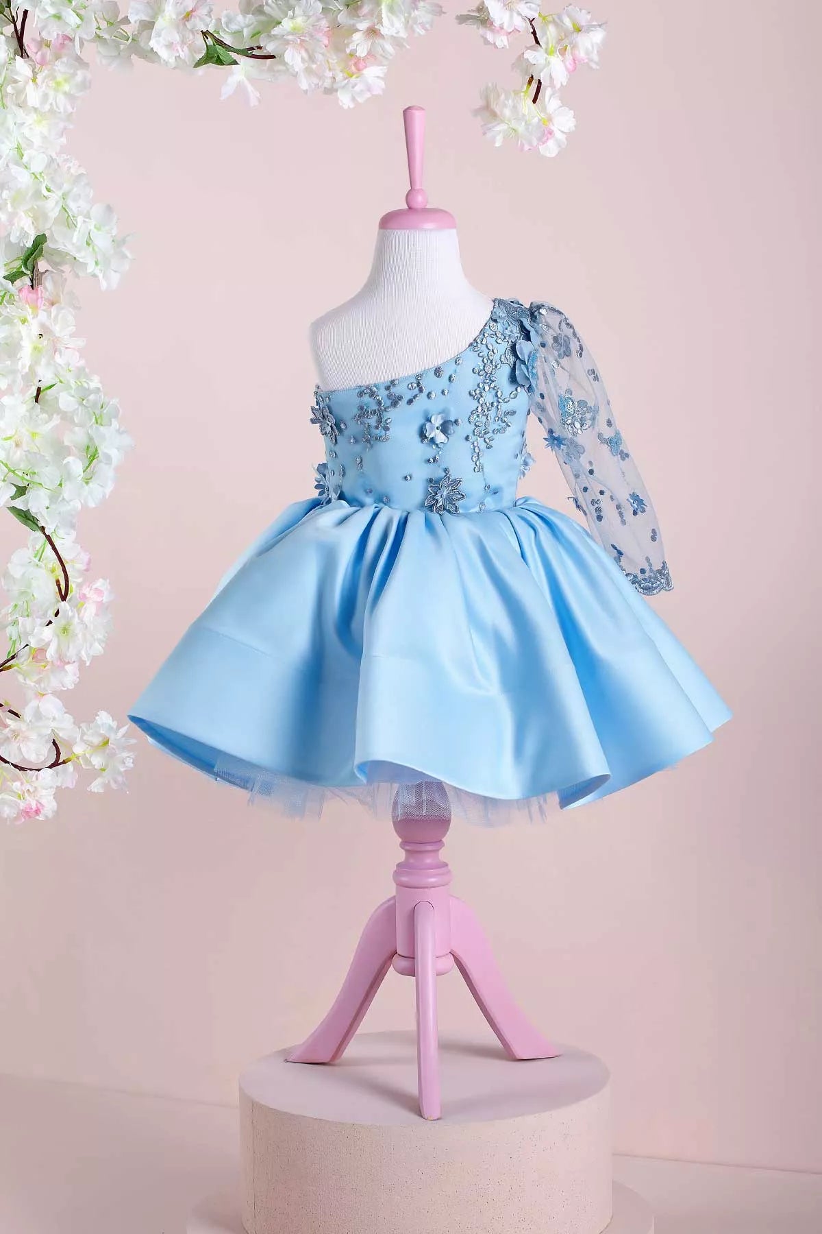 Mia Blue Floral Party Dress