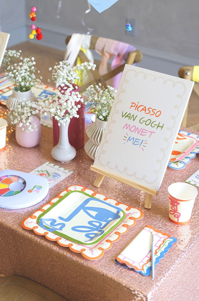 Little Artist Bundle Pack - Paper, Palette, Watercolors, Paintbrush And Stickers!