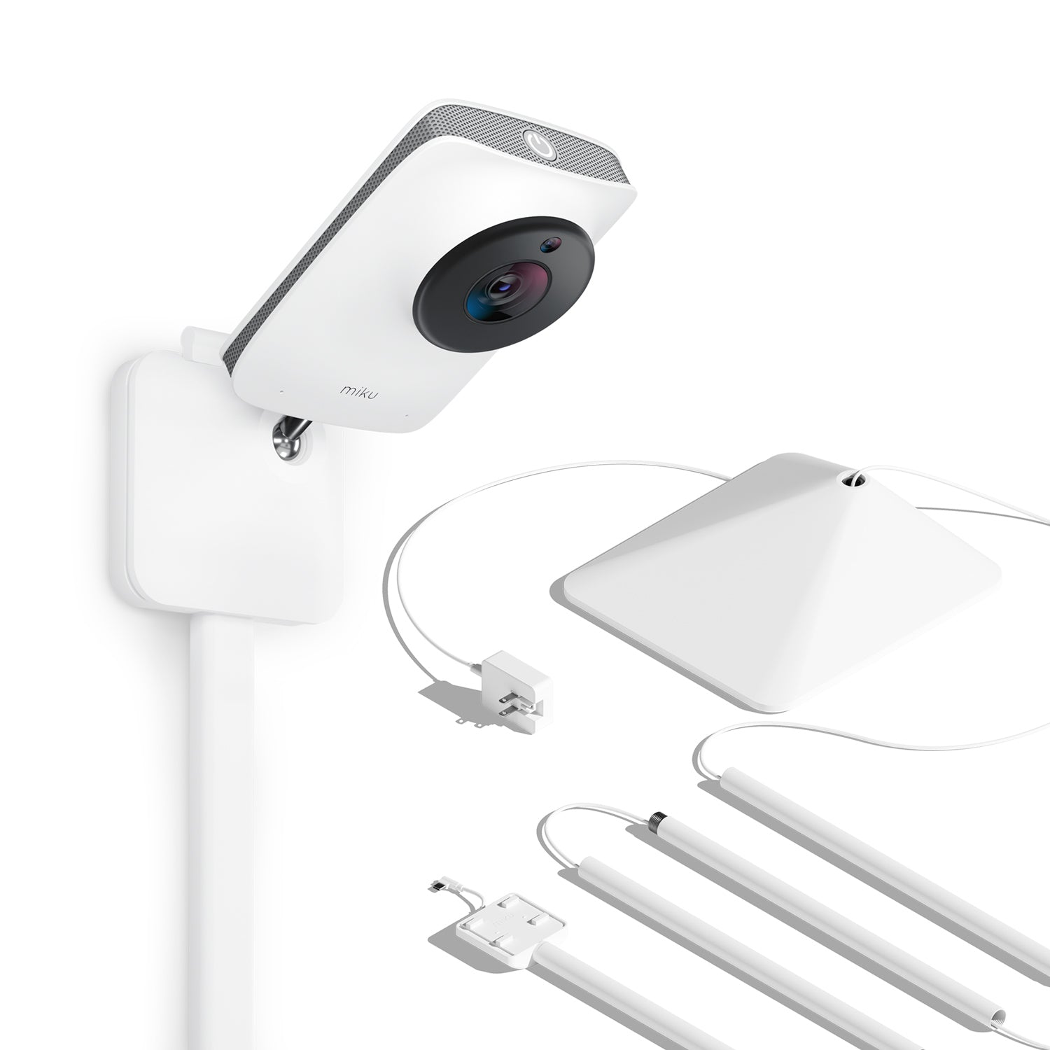 Miku Pro Smart Baby Monitor With Wall Mount And Floor Stand