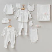 Mila White Newborn Coming Home Set (11 Pcs)