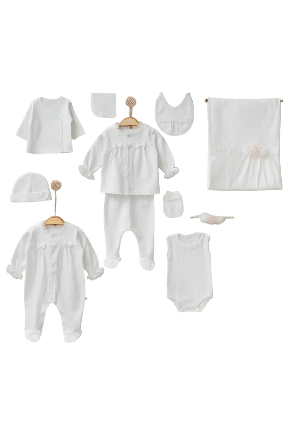 Mila White Newborn Coming Home Set (11 Pcs)