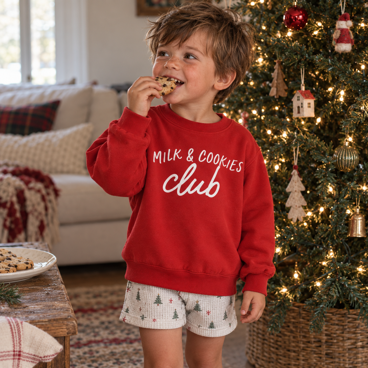 Milk + Cookies Club Kids Pullover
