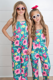 Millie Green Floral Jumpsuit