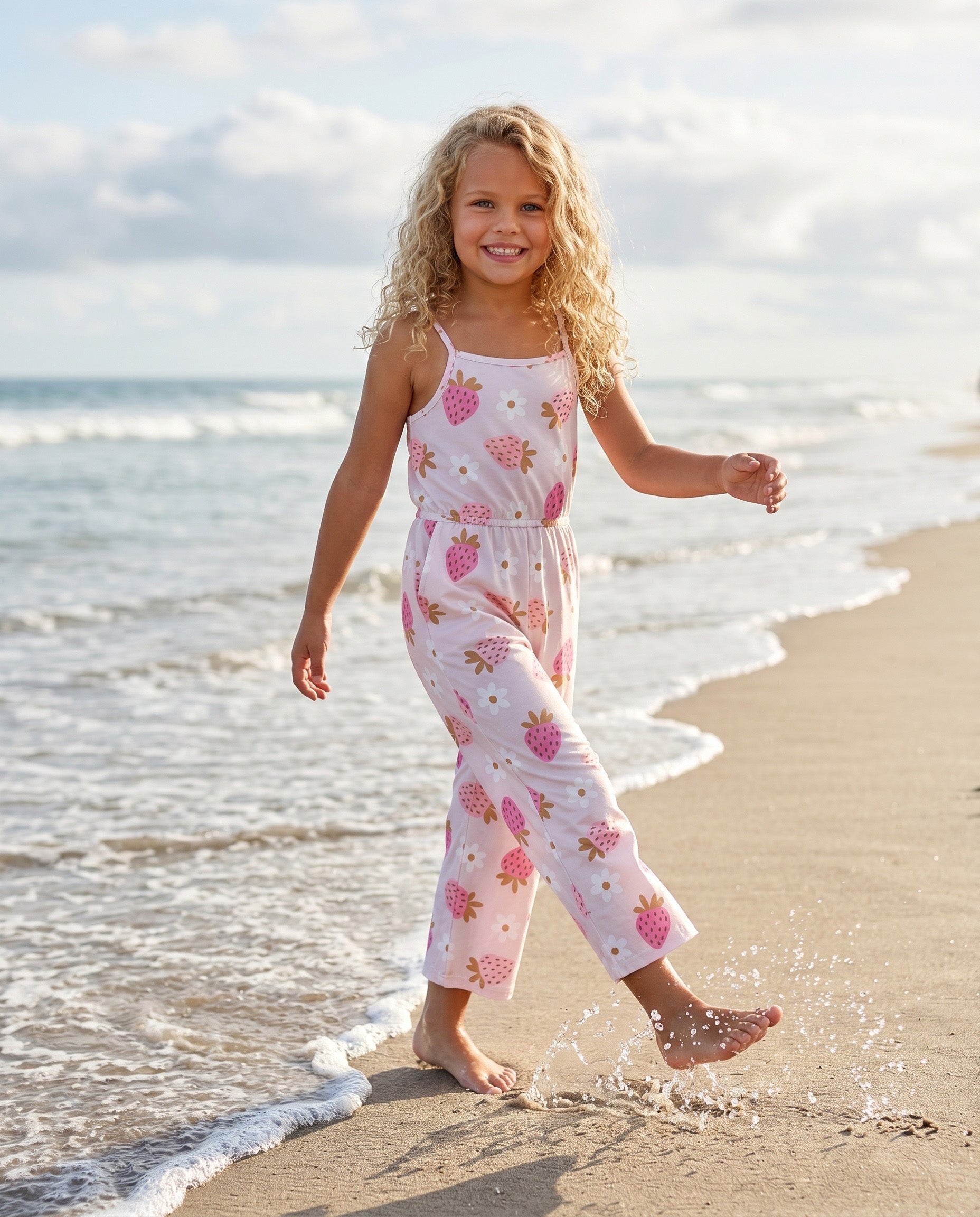 Millie Strawberry Jumpsuit