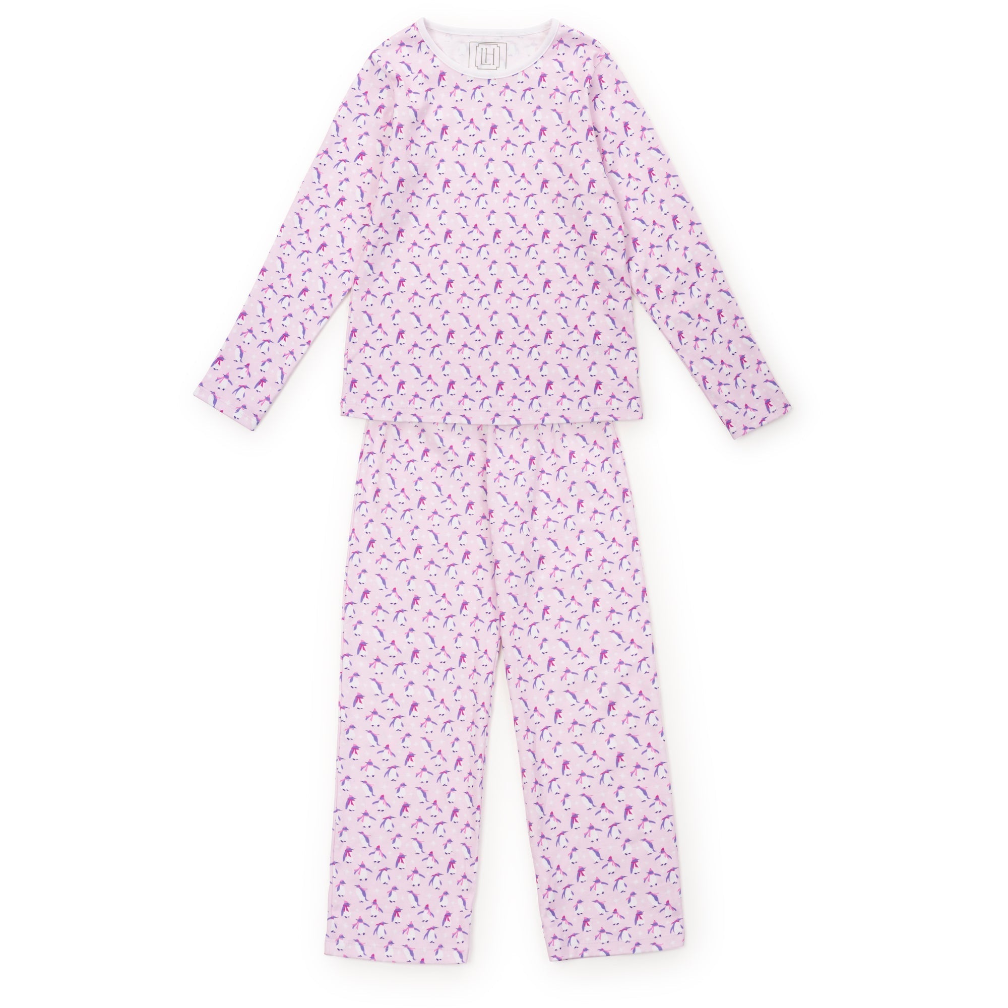 Millie Girls' Pant Set Penguin Party Pink