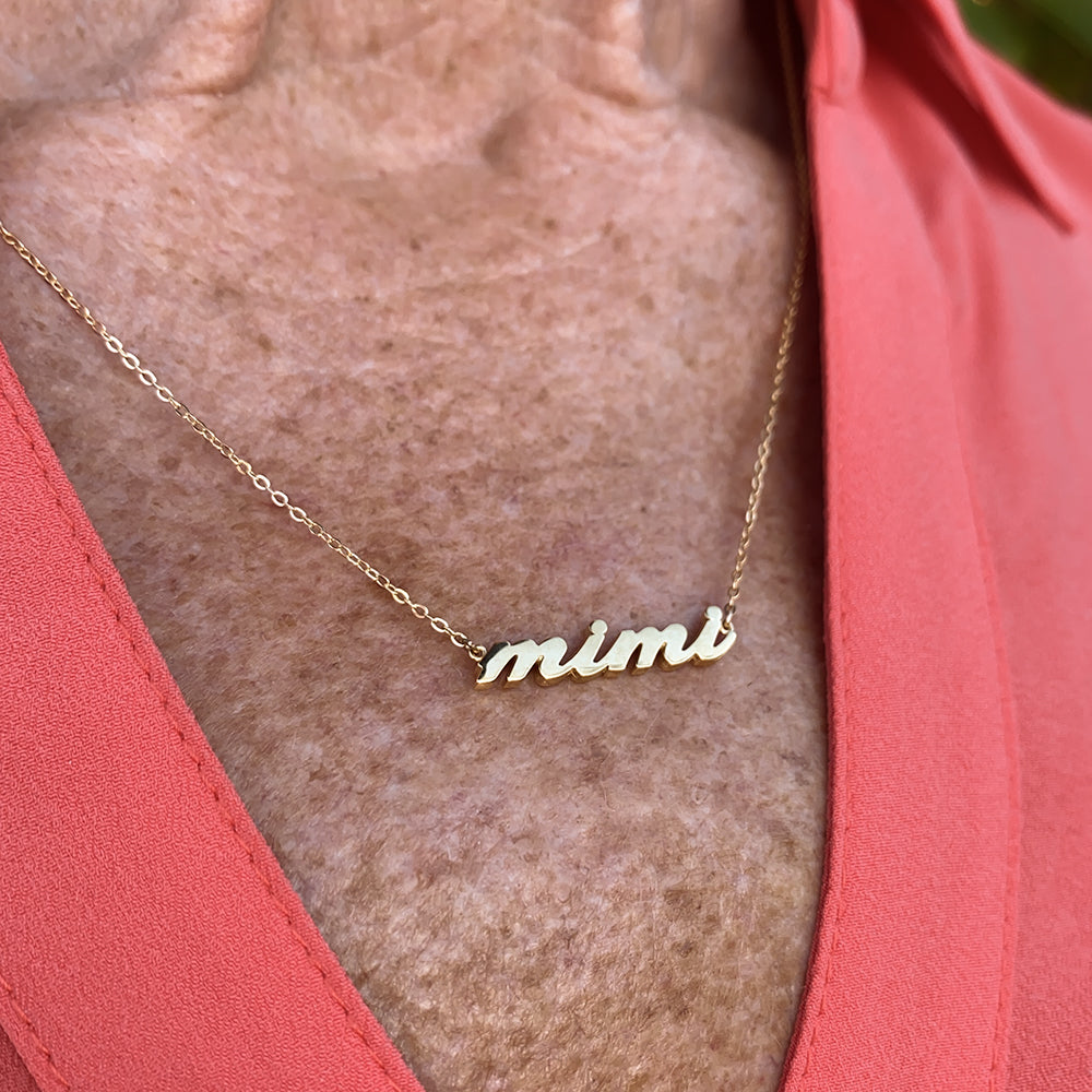 Mimi Script Necklace